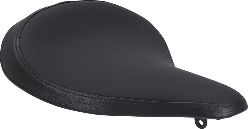 Drag Specialties Black Solar-Reflective Leather Large Smooth Spring Solo Seat w/Carpeted Bottom