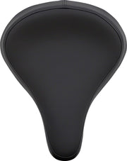 Drag Specialties Black Solar-Reflective Leather Large Smooth Spring Solo Seat w/Carpeted Bottom