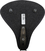 Drag Specialties Black Solar-Reflective Leather Large Smooth Spring Solo Seat w/Carpeted Bottom