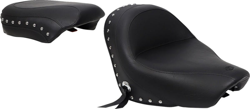 Mustang Seats Wide Studded Seat for 2004-2009,2011-2016,2018-2020,2022-2024 Honda VT750C Shadow Aero and 2013-2016,2018-2020,2022-2024 Honda VT750CS Shadow Aero ABS Motorcycles