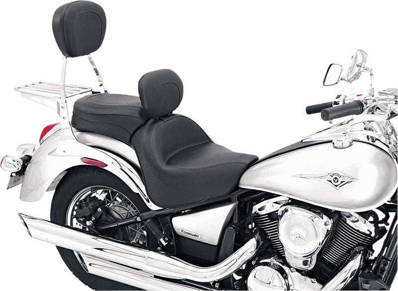 Mustang Vintage Wide Touring Seat With Driver Backrest Black One-Piece