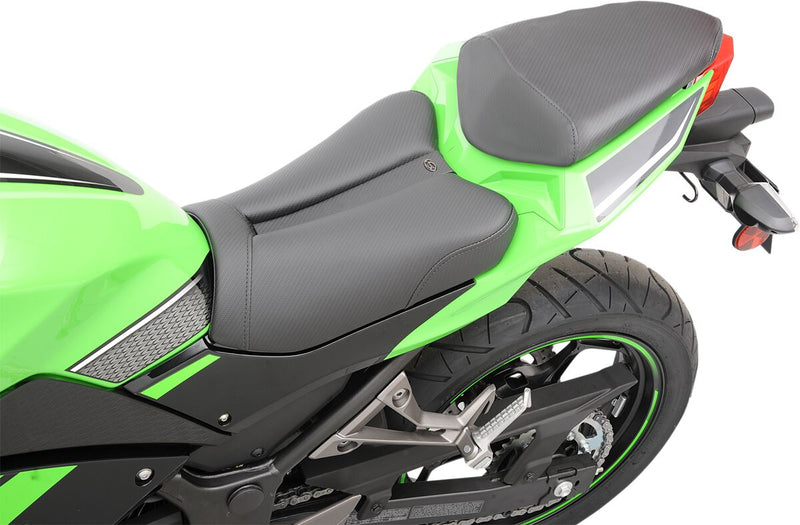 Saddlemen Gel-Channel Track-CF Seat w/Carbon Fibre Look Cover for 2013-2017 Kawasaki Ninja Motorcycles