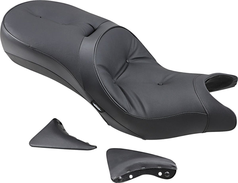 Drag Specialties Pillow Stitch Low Profile Touring Seat for Various Victory Motorcycles Black #0810-1542