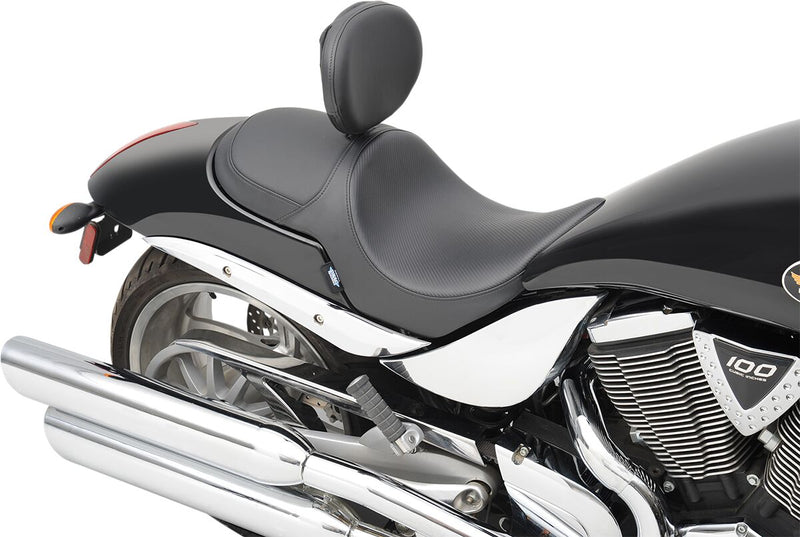 Drag Specialties Carbon Stitch Predator Seat for 2005-2014 Victory Hammer Motorcycles Black #0810-1583