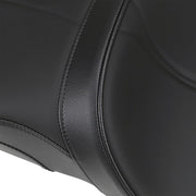 Drag Specialties Mild Stitch Low Profile Touring Seat w/Passenger Backrest for 2005-2014 Victory Hammer Motorcycles Black #0810-1585