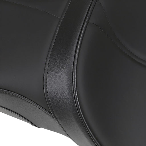 Drag Specialties Mild Stitch Low Profile Touring Seat w/Passenger Backrest for 2005-2014 Victory Hammer Motorcycles