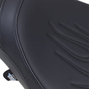 Drag Specialties Black Flame Stitch Predator Seat for Various Victory Motorcycles #0810-1597