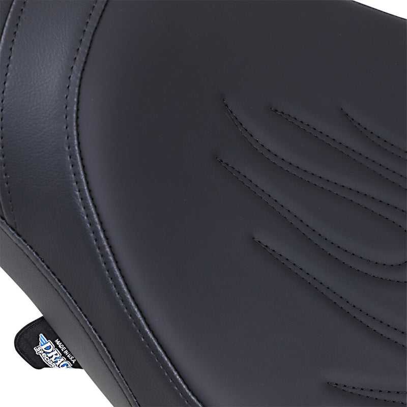 Drag Specialties Black Flame Stitch Predator Seat for Various Victory Motorcycles #0810-1597