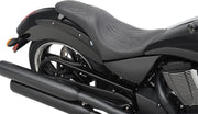 Drag Specialties Black Flame Stitch Predator Seat for Various Victory Motorcycles