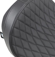 Drag Specialties Black Diamond Stitch Low-Profile Solo Seat for Various Victory Motorcycles Black Fitment VICTORY #0810-1601