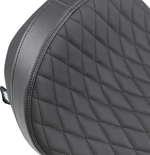 Drag Specialties Black Diamond Stitch Low-Profile Solo Seat for Various Victory Motorcycles