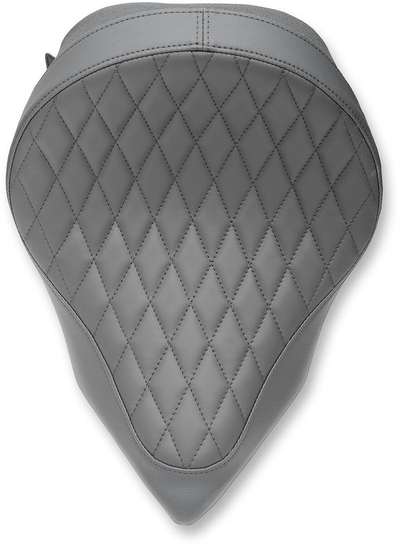 Drag Specialties Black Diamond Stitch Low-Profile Solo Seat for Various Victory Motorcycles