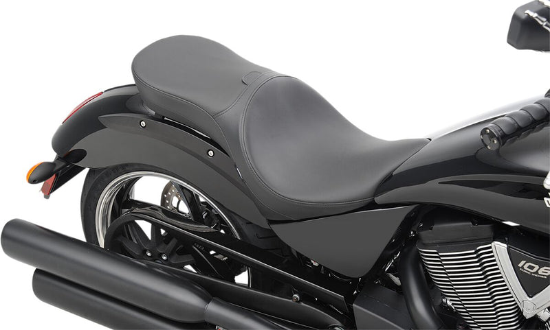 Drag Specialties Black Smooth Low-Profile Touring Seat for Various Victory Motorcycles #0810-1605