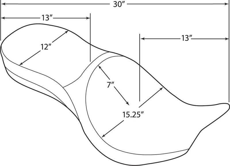 Drag Specialties Black Pillow-Style Low-Profile Touring Seat for Various Victory Motorcycles #0810-1607