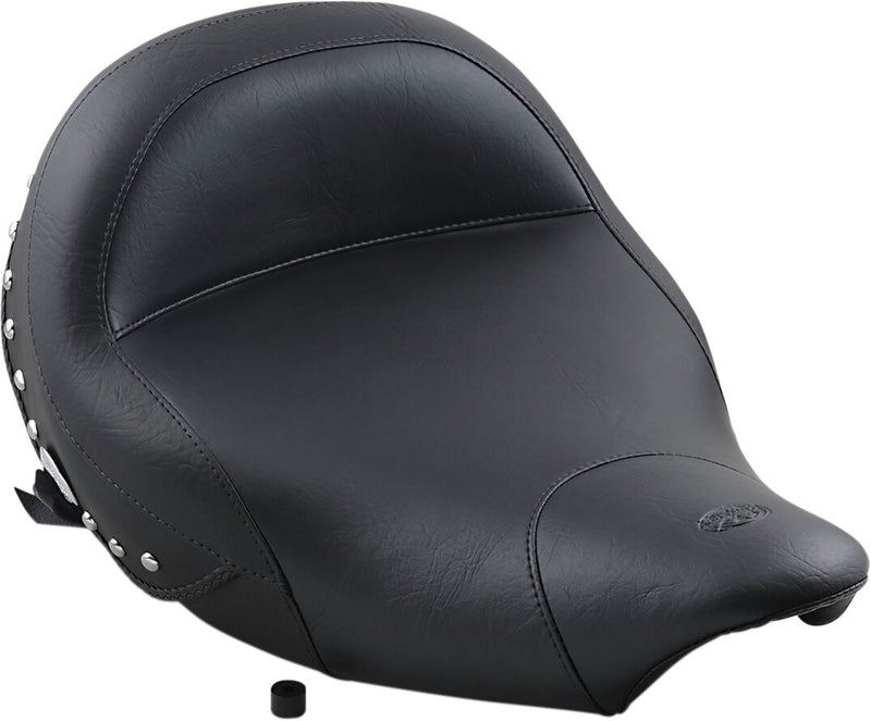 Mustang Seats Black Studded Wide Touring Solo Seat for Various Indian Motorcycles