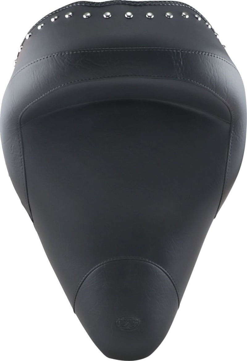 Mustang Seats Black Studded Wide Touring Solo Seat for Various Indian Motorcycles