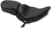 Mustang Seats Black Studded Wide Touring Solo Seat for Various Indian Motorcycles
