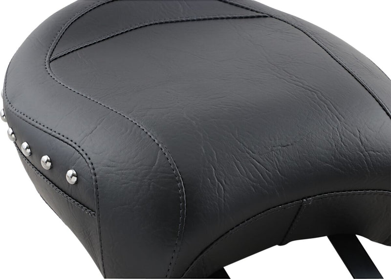 Mustang Seats 13 in. Black Studded Wide Touring Passenger Seat for Various Indian Motorcycles