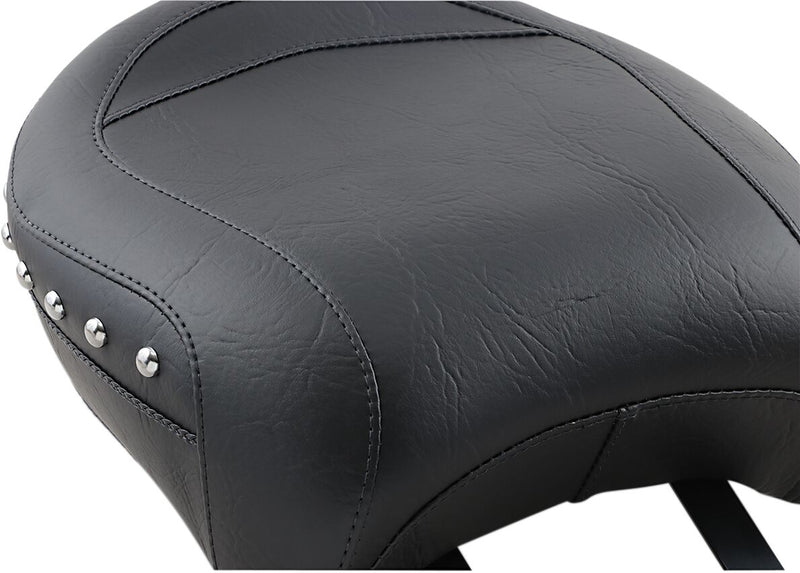 Mustang Seats 13 in. Black Studded Wide Touring Passenger Seat for Various Indian Motorcycles