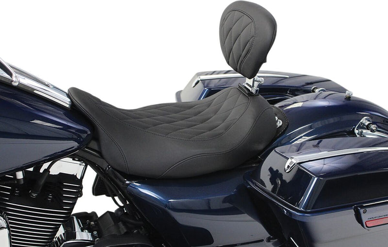 Mustang Wide Tripper™ Solo Seat With Removable Driver Backrest Black
