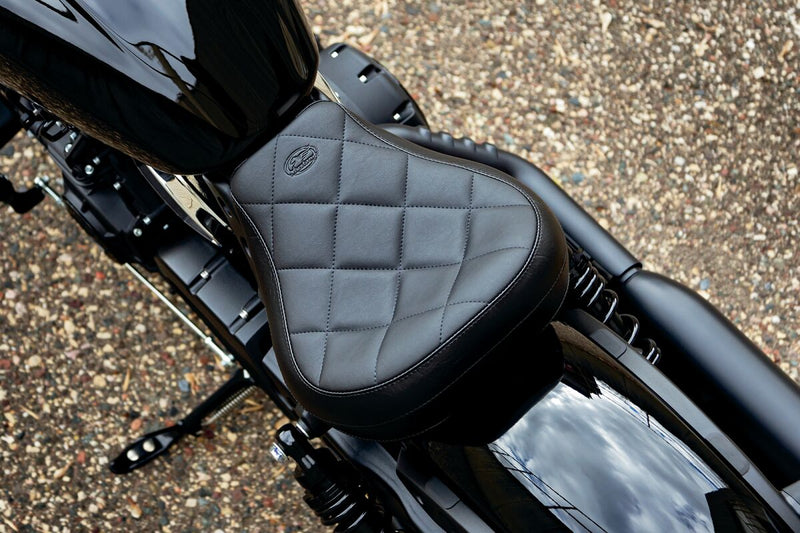 Mustang Solo Touring Seat Black Solo Seat Vinyl Each