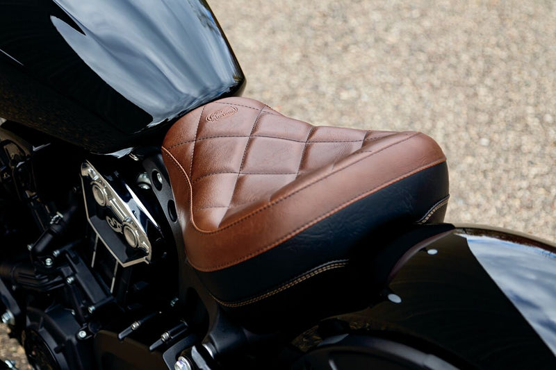 Mustang Solo Touring Seat Brown Solo Seat Vinyl Each