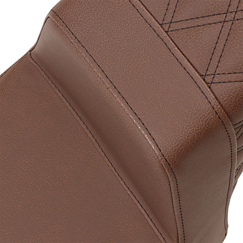 Saddlemen Brown Step-Up Seat w/Lattice Stitch Passenger Seat for 2018-2024 Indian Scout Motorcycles