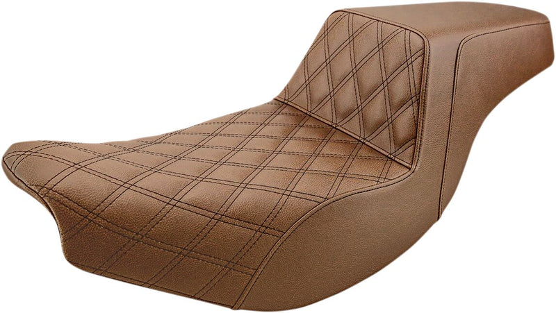 Saddlemen Step-Up Front LS Seat in Brown For Indian 2014-2022 Models