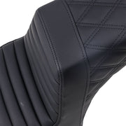 Saddlemen Black Rear Lattice Stitch Tuck N Roll Seat for 2018-2024 Indian Scout Motorcycles