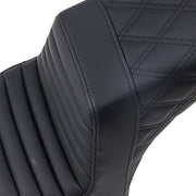 Saddlemen Black Rear Lattice Stitch Tuck N Roll Seat for 2018-2024 Indian Scout Motorcycles