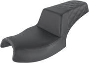Saddlemen Black Rear-Lattice Stitch Step Up Seat for 2020-2026 Indian Challenger Motorcycles