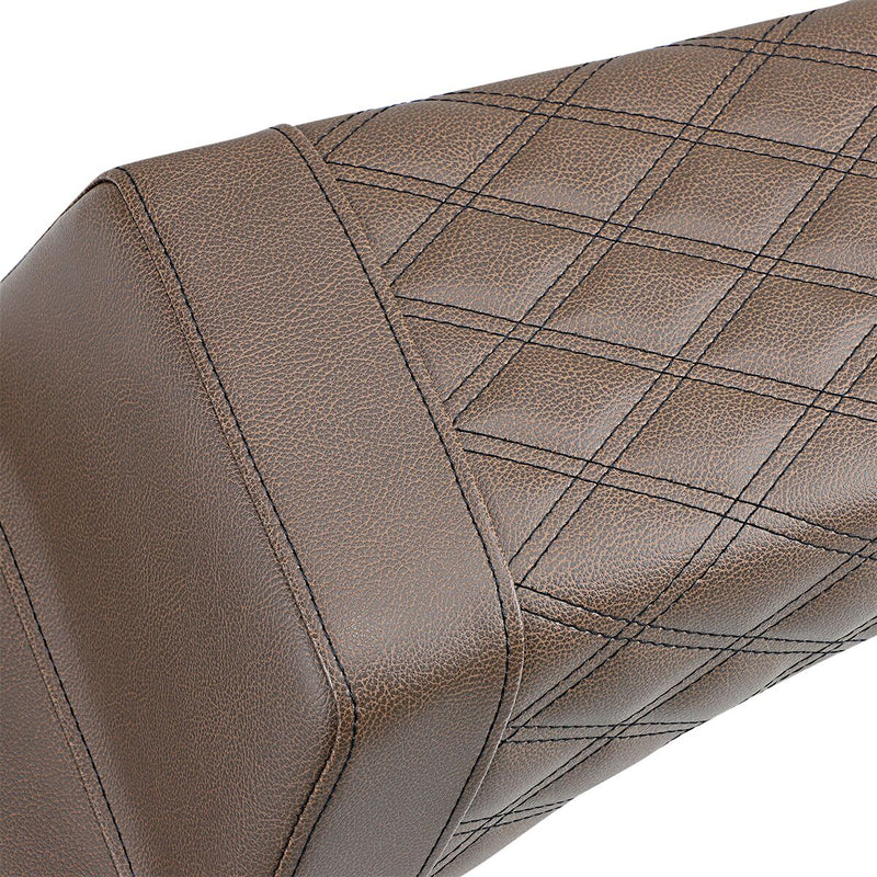 Saddlemen Brown Rear-Lattice Stitch Step Up Seat for 2020-2026 Indian Challenger Motorcycles