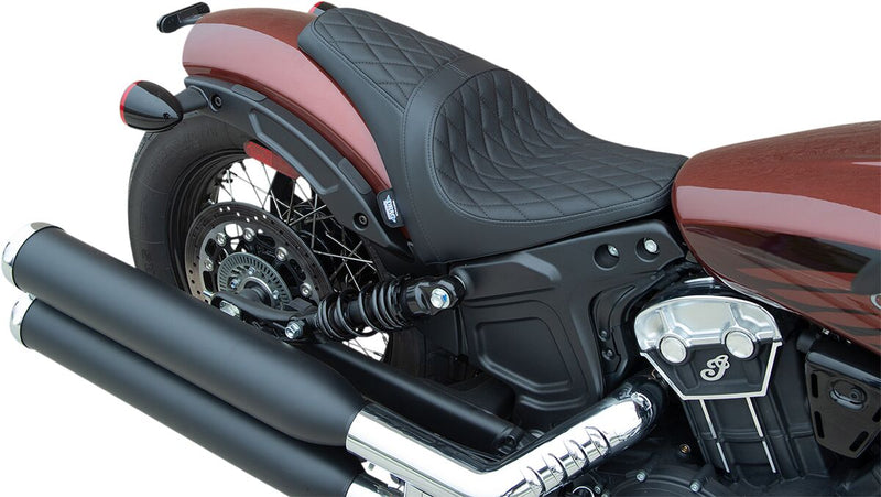 Drag Specialties 3/4 Front Diamond Solo Seat for 2018-2024 Indian Scout Motorcycles
