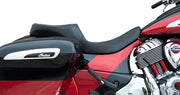 Drag Specialties Black Vinyl Low Touring Double Diamond Seat for Various Indian Motorcycles