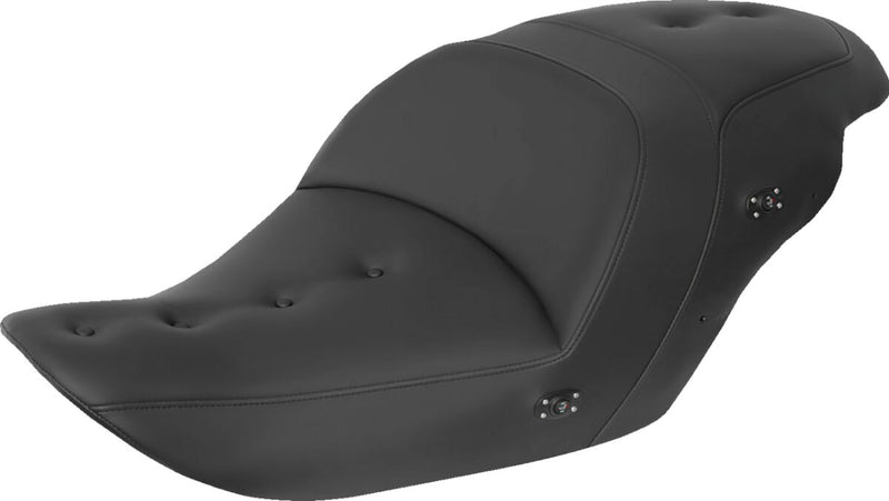 Saddlemen Black Heated Roadsofa PT Seat for 2013-2017 Honda GL1800B2 Gold Wing F6B Deluxe and 2013-2016 Honda GL1800B Gold Wing F6B Motorcycles