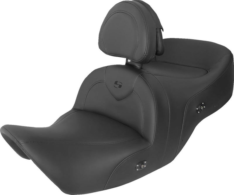 Saddlemen Black Heated Roadsofa Seat w/Driver Backrest for 2001-2010 Honda Gold Wing Motorcycles