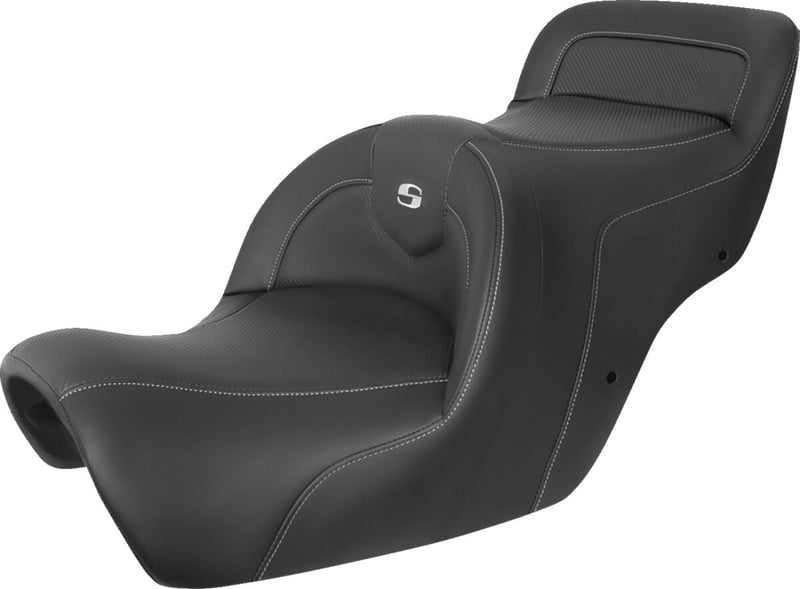 Saddlemen Black Roadsofa CF Seat w/o Backrest for 1988-2000 Honda Gold Wing Motorcycles