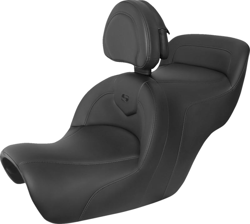 Saddlemen Black Roadsofa Seat w/Backrest for 1988-2000 Honda Gold Wing Motorcycles