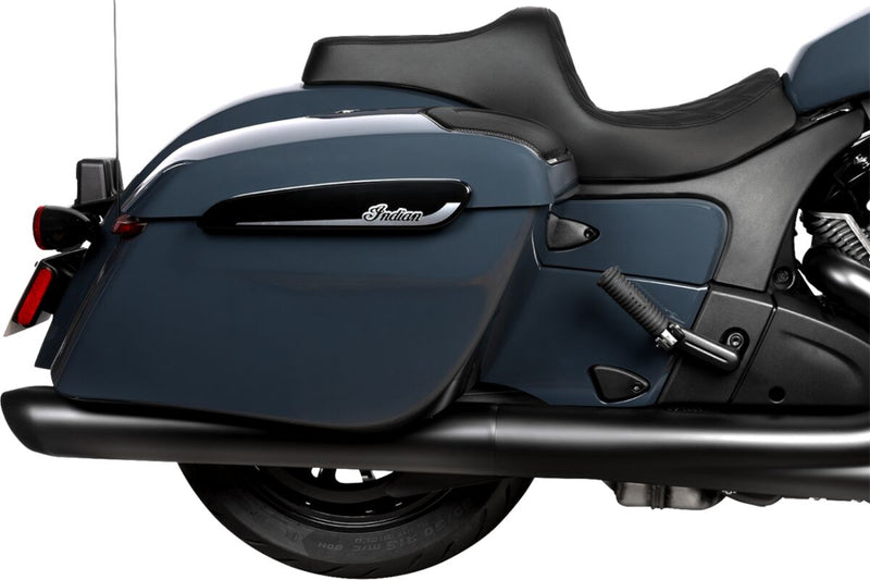 Drag Specialties Seats Predator III Seat for 2020-2025 INDIAN CHALLENGER Black 2-Up Seat Vinyl #4718B