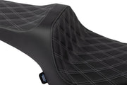 Drag Specialties Seats Predator III Seat for 2020-2025 INDIAN CHALLENGER Black Silver 2-Up Seat Vinyl Each