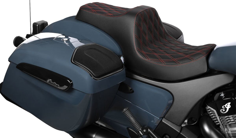 Drag Specialties Seats Predator III Seat for 2020-2025 INDIAN CHALLENGER Black 2-Up Seat Vinyl Each