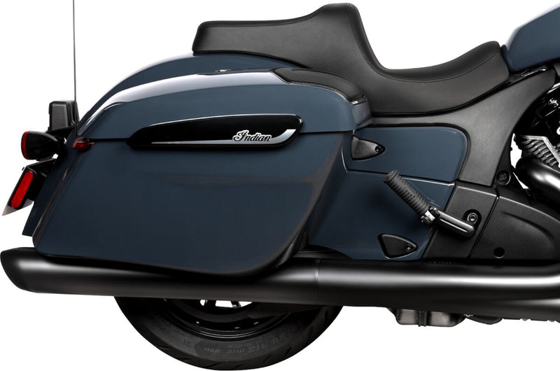Drag Specialties Seats Predator III Seat for 2020-2025 INDIAN CHALLENGER Black 2-Up Seat Leather Vinyl Each