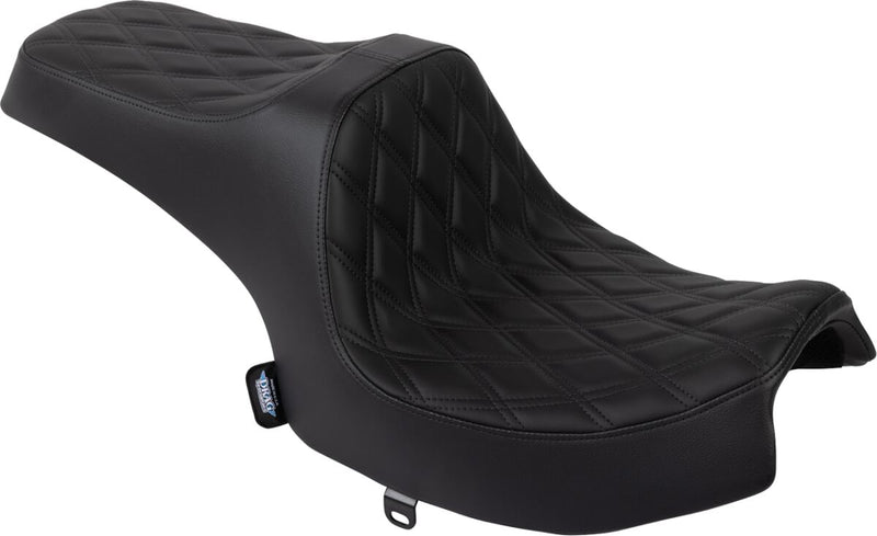 Drag Specialties Seats Predator III Seat for 2020-2025 INDIAN CHALLENGER Black 2-Up Seat Leather Vinyl