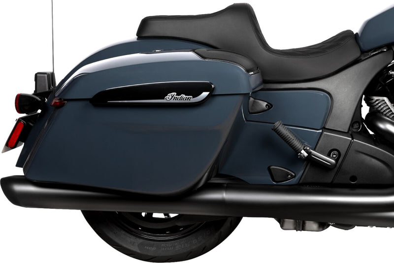 Drag Specialties Seats Predator III Seat for 2020-2025 INDIAN CHALLENGER Black 2-Up Seat Leather Vinyl Each