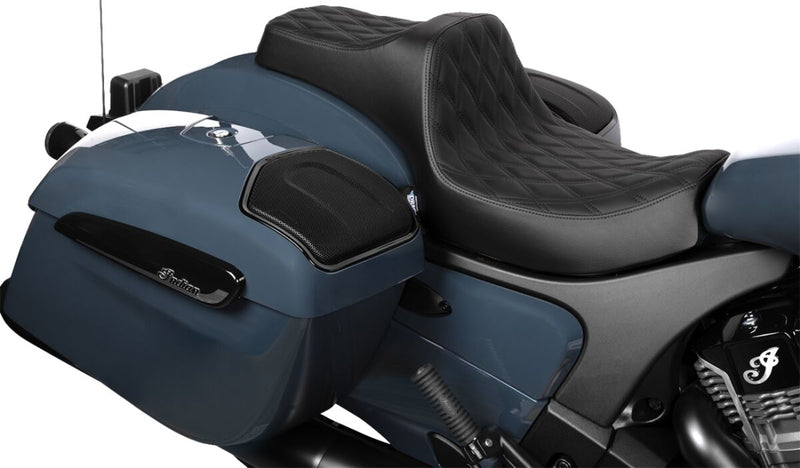Drag Specialties Seats Predator III Seat for 2020-2026 INDIAN Black 2-Up Seat Leather Vinyl #4720F
