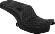 Drag Specialties Seats Freedom Touring Seat for 2020-2026 INDIAN Black Silver 2-Up Seat Vinyl