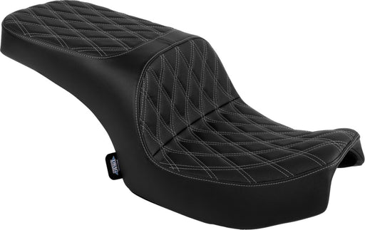 Drag Specialties Seats Freedom Touring Seat for 2020-2026 INDIAN Black Silver 2-Up Seat Vinyl