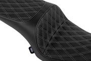 Drag Specialties Seats Freedom Touring Seat for 2020-2026 INDIAN Black Silver 2-Up Seat Vinyl Each