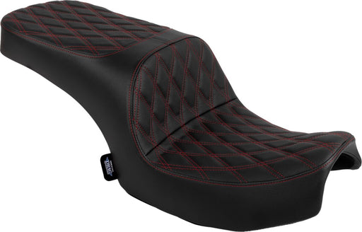 Drag Specialties Seats Freedom Touring Seat for 2020-2026 INDIAN Black Red 2-Up Seat Vinyl