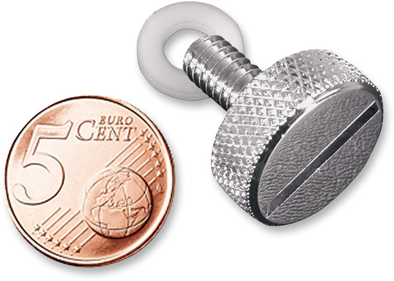 Mustang Quarter Turn™ Seat Thumb Screw Kit Thumbscrew Kit Chrome Nylon Steel #78043